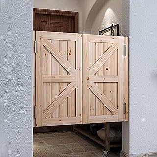 Swinging Doors Cafe Doors, Interior Solid Wood Swing Door, Saloon Cafe Doors, Auto Close Swinging barn Door Swinging Door, Bar Porch Entrance Counter Swinging Door for Indoor (35.4"x35.4")