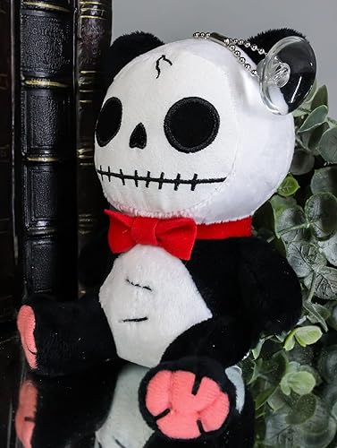 Vista 9 de Ebros Gift Furry Bones Skeleton Pandie El Panda Vudú con pajarita roja, Figura suave, coleccionable de 6 pulgadas de alto, pandas gigantes, osos