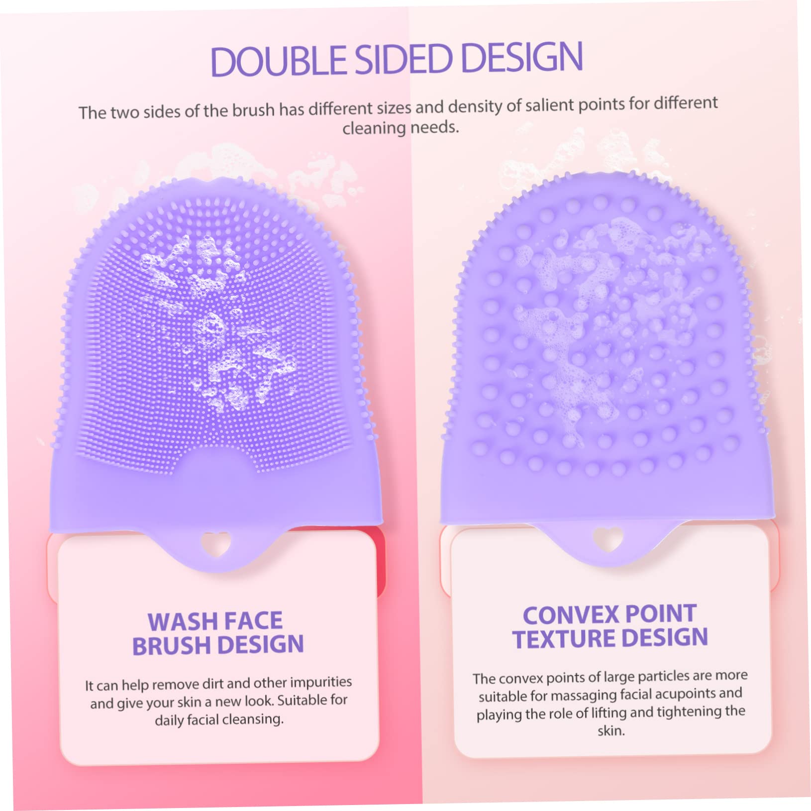 IWOWHERO Silicone Facial Cleansing Brush Gentle Face Wash Brush for Deep Pore Cleaning Exfoliating