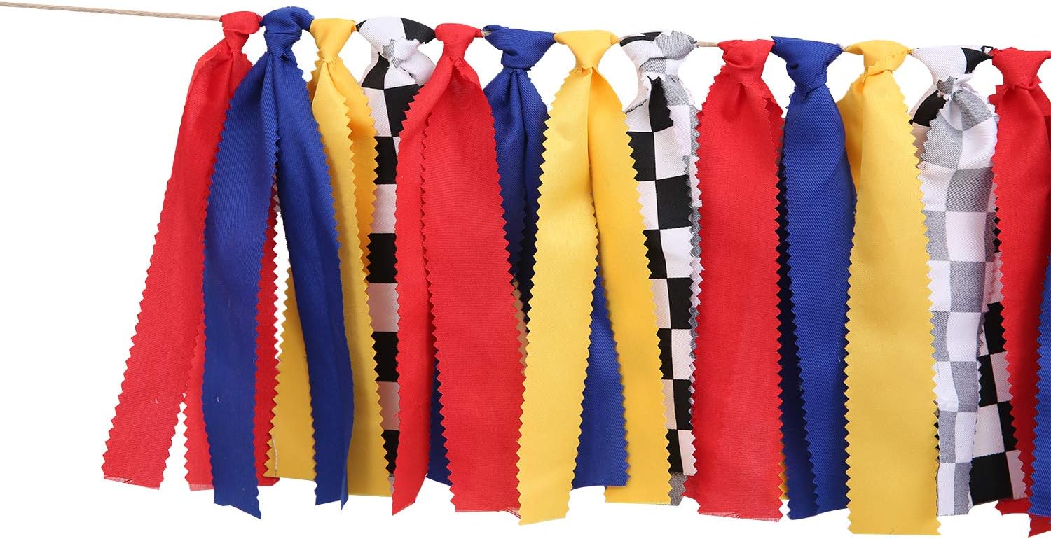 Mcqueen Birthday Party Supplies - Race Car Banner For Photo Booth Props And Backdrop Cake Smash, Best 1st Party Decorations For Kids (1st Race Car Birthday Banner) - Image 9