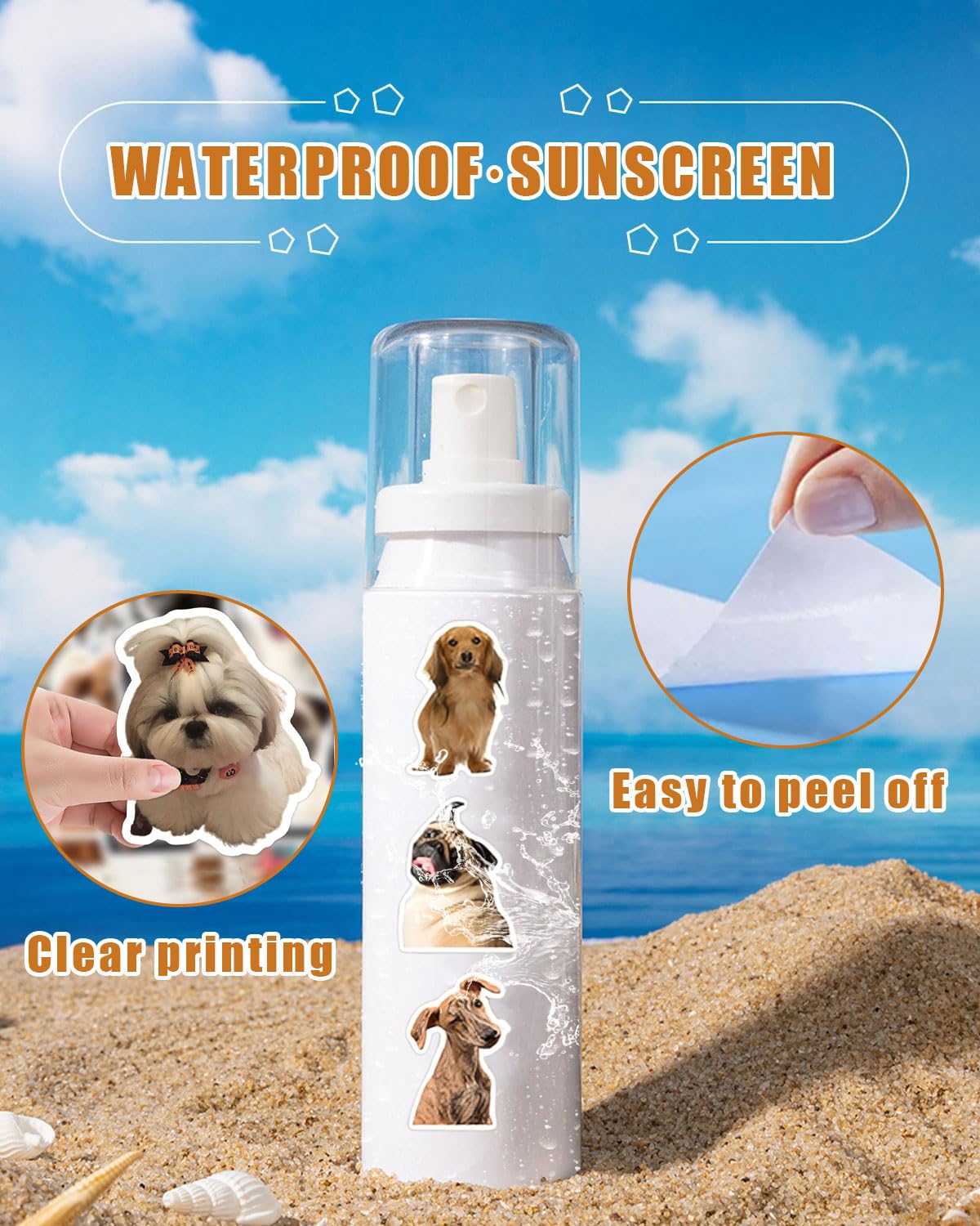 Set di adesivi divertenti, 50pcs simpatici adesivi per cani,adesivi in vinile impermeabili,decalcomanie estetiche per gli amanti dei cani,bottiglia d'acqua,album di ritagli