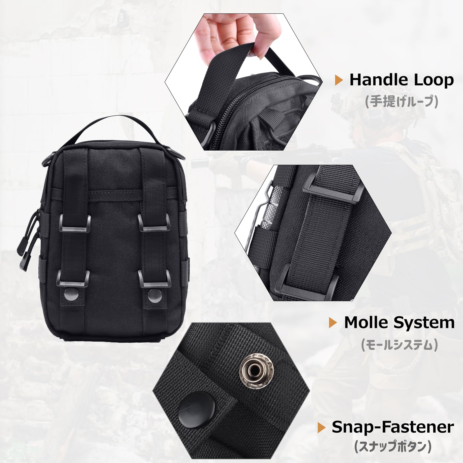 MOLLE Petite trousse de premiers secours EMT EDC Pochette utilitaire de survie Sac ceinture Sac médical Poche Organiseur pour extérieur Voyage Randonnée Camping
