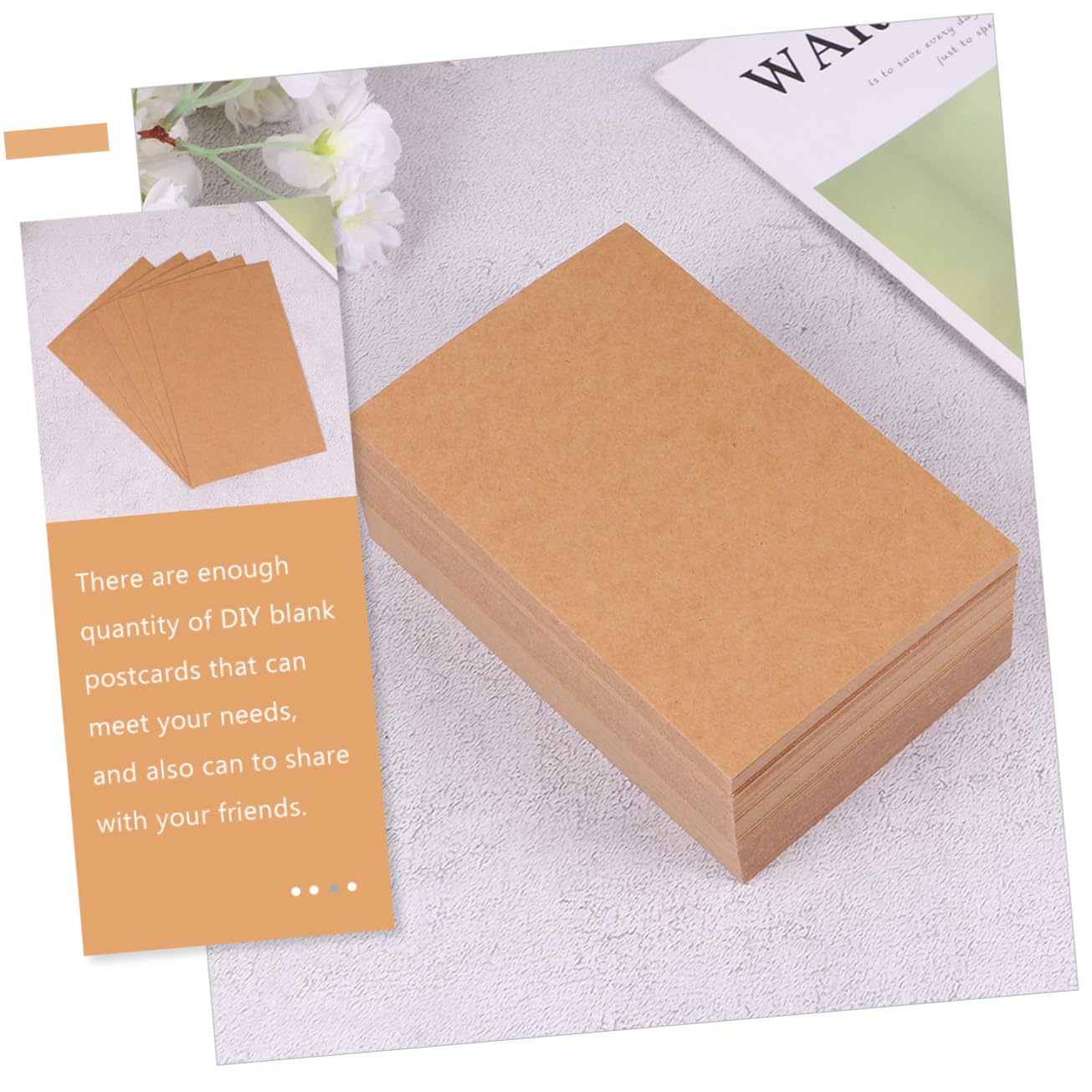 Papel Kraft Tarjetas Postales en Blanco 150 Piezas DIY para Marcadores