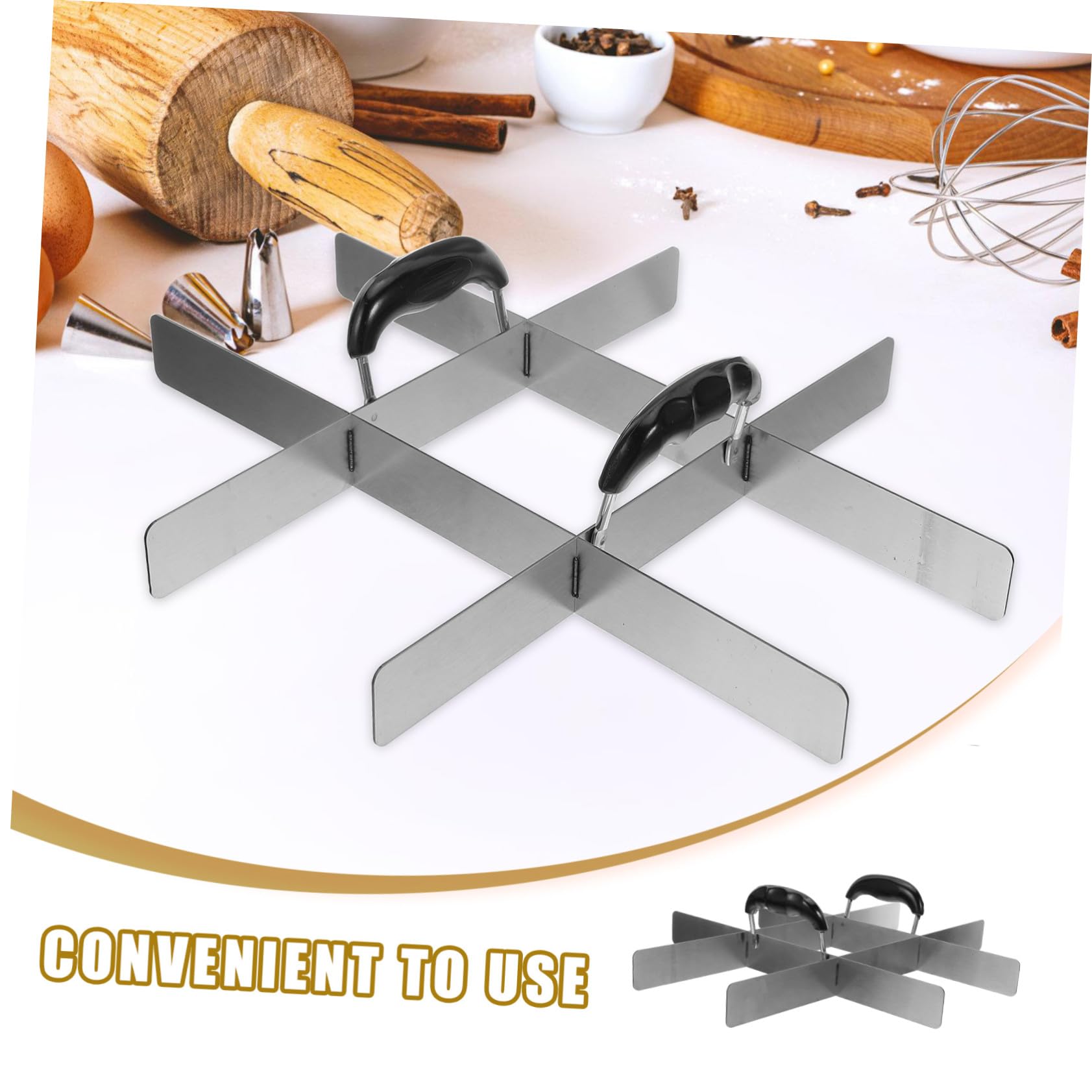 Cake Divider Acier Inoxydable Marqueur Portions Uniformes pour Brownies Gâteaux et Tiramisu Outil de Découpe Polyvalent pour Plaques Rectangulaires et Accessoires de Cuisine