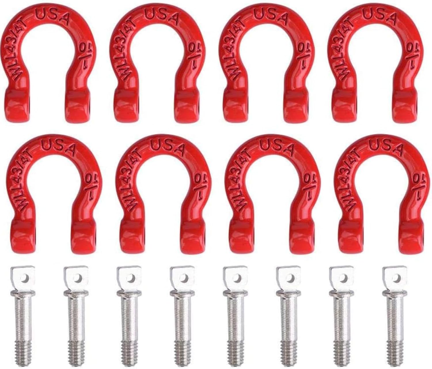 RC Car Trailer Buckle, 8 Pcs Metal Tow Shackle Lock Catch for RC Climbing Crawler Car Accessory Parts Car Model Accessory