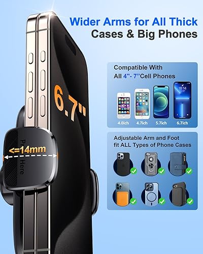 Miniatura 7 de FESIYOYE Soporte para teléfono de automóvil ventosa de 360 de grado militar Soporte de teléfono para tu automóvil, accesorios universales,