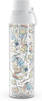 Tervis Venture Lite School Scribbles Made in USA Double Walled Insulated Tumbler Travel Cup Keeps Drinks Cold & Hot, 24oz Water Bottle, Classic