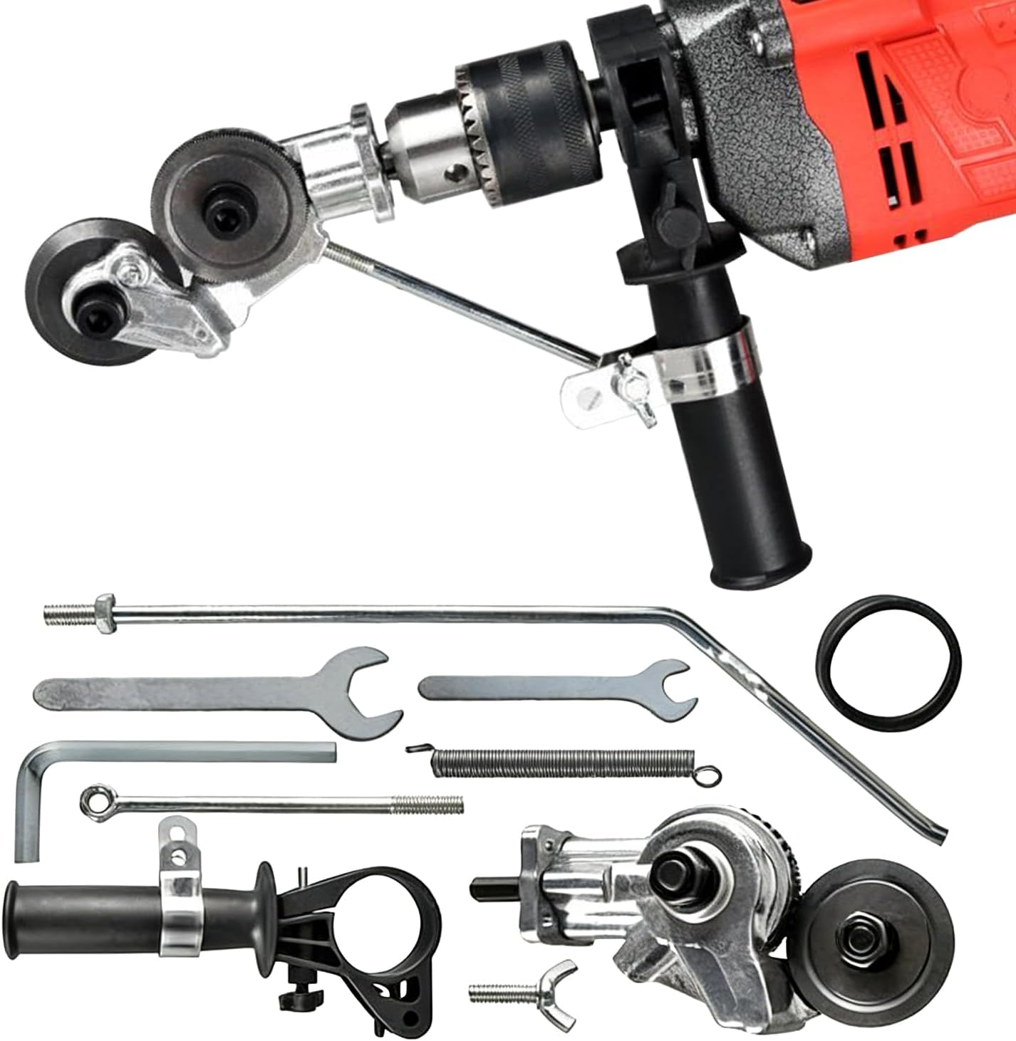 Metal Nibbler Drill Attachment,Titanium Drill Nibbler Sheet Metal Cutting Tool,Electric Drill Adapter for Burr-Free Cutting: Steel, Aluminum, Copper, Iron. Ideal for DIY, Auto Repair, HVAC, Workshop.