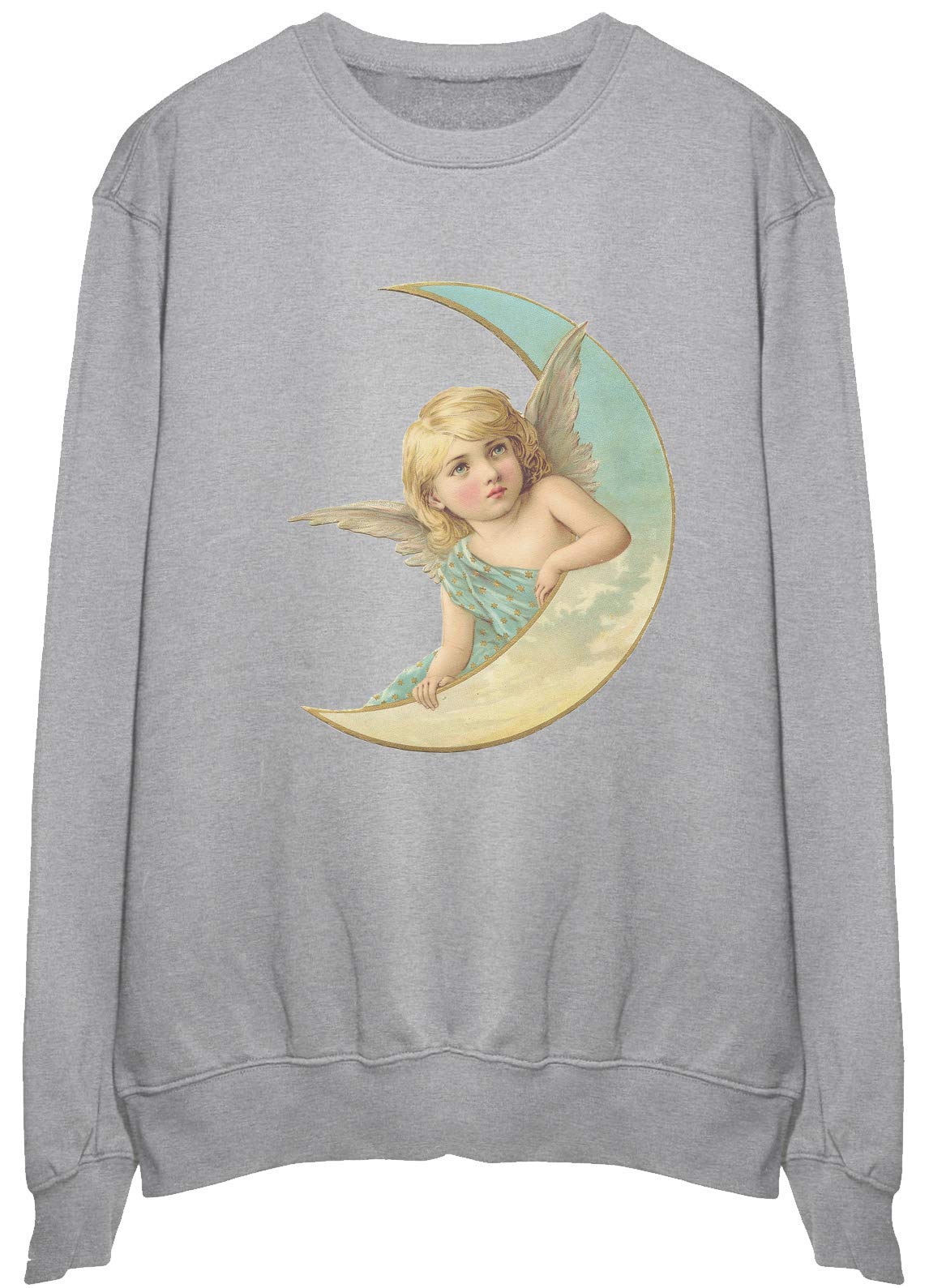 Moon Baby Angel Artwork Maglione Pullover Small