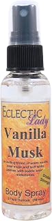 Eclectic Lady Vanilla Musk Body Spray, Double Strength, 2 ounces, Body Mist for Women with Clean, Light & Gentle Fragrance, Cologne with Soft, Subtle Aroma For Daily Use