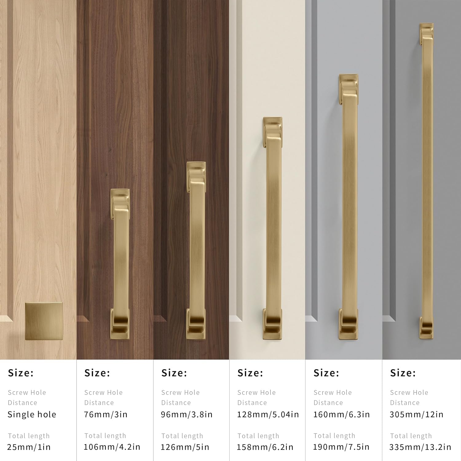 KHTUMEWARE-80266 Brushed Brass Appliance Pulls CTC 12 in (305 mm) in Brushed Brass — KHTUMEWARE