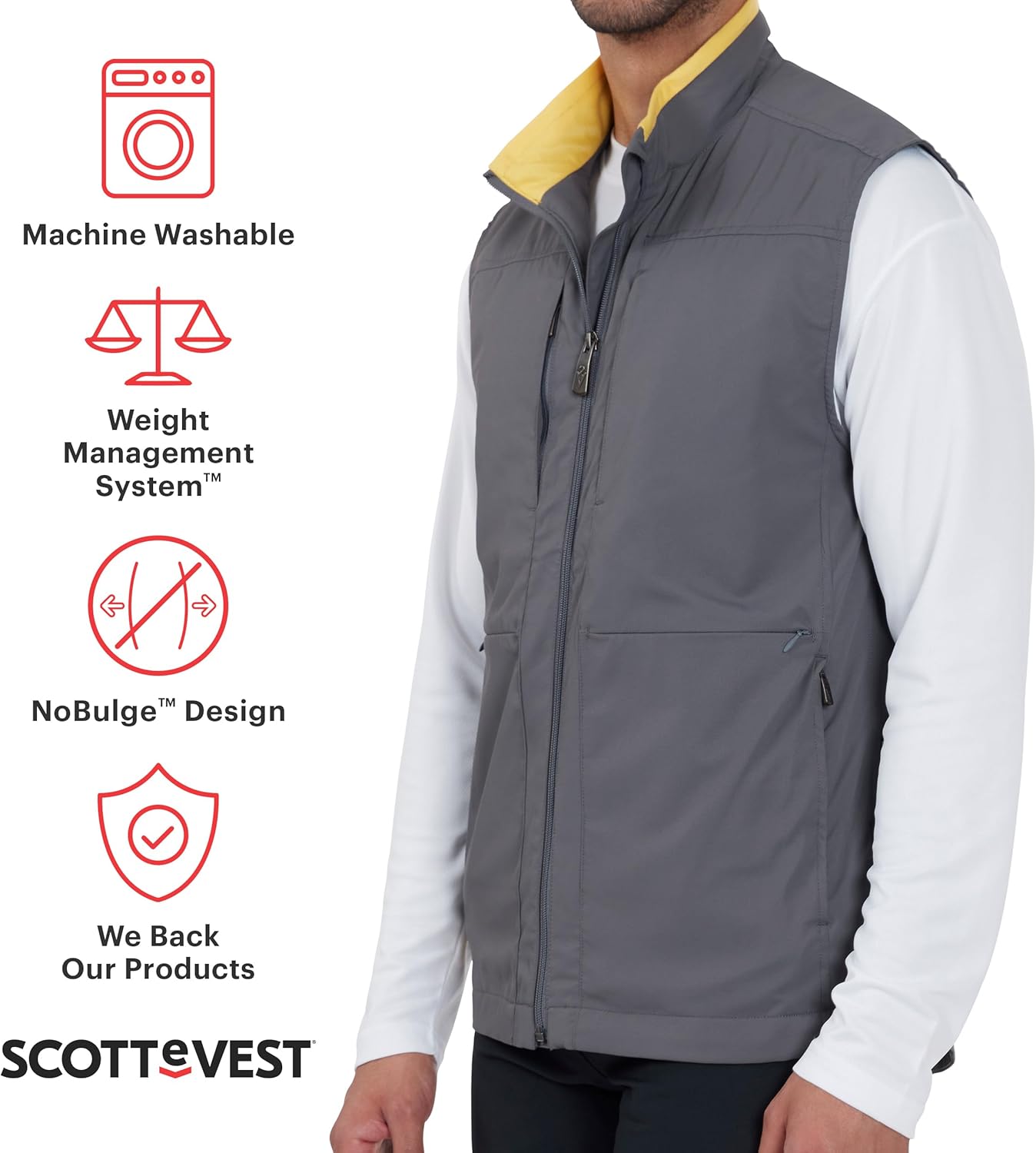 SCOTTeVEST Best Travel Vest for Men - 26 Hidden Pockets - Water Repellent for Travel & More - Image 2