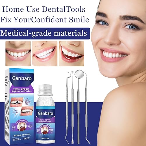 Miniatura 3 de Kit de reparación de dientes, dientes falsos moldeables, kit de reparación de dientes para sonrisa instantánea y segura, con espejo bucal, 3 piezas