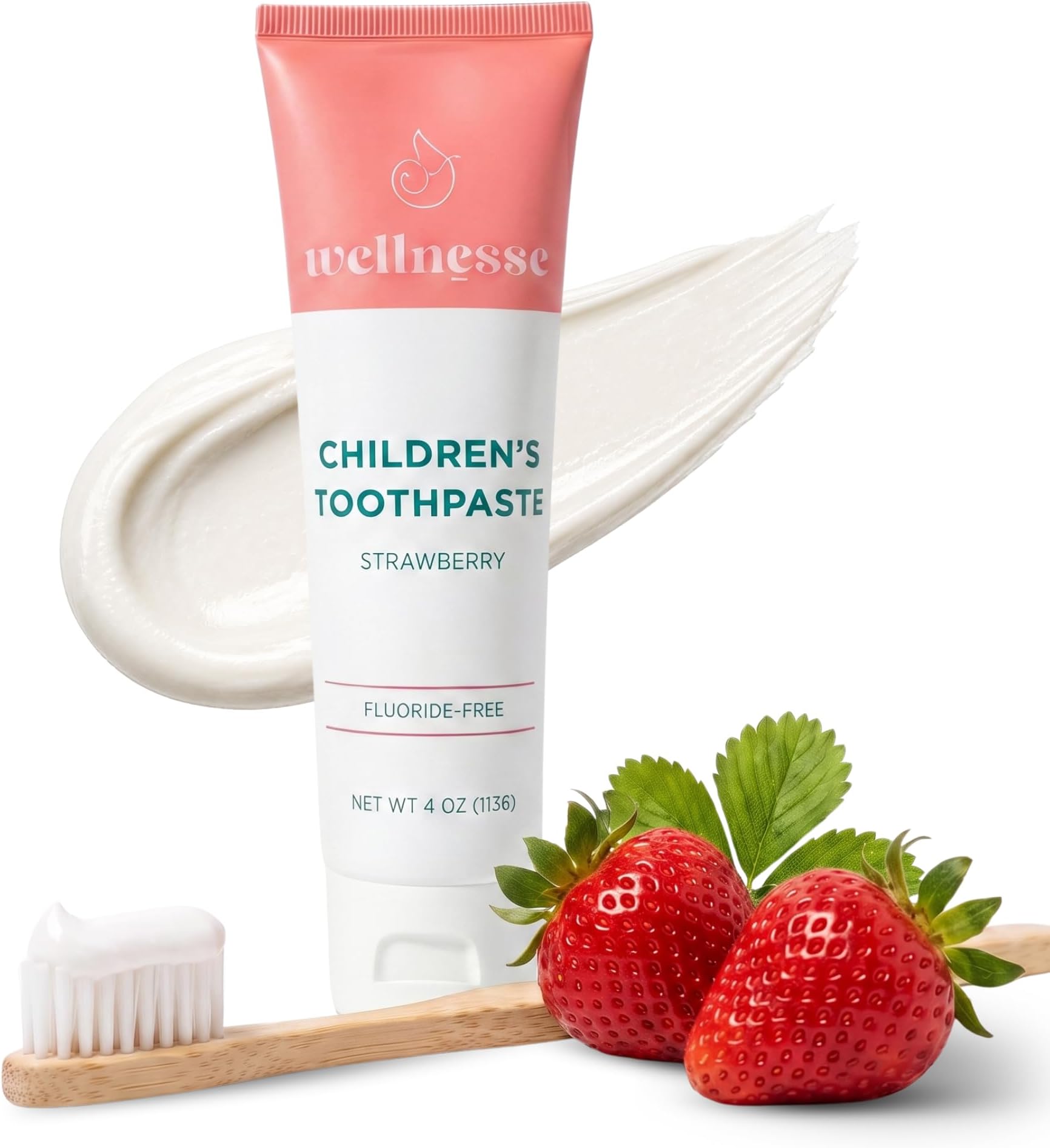 - Wellnesse Hydroxyapatite Toothpaste Kids, Strawberry Flavor for Toddlers and Children, Xylitol Formula for Gentle Enamel Care, Toothpaste Whitening, Fresh Breath and Daily Brushing Habits, 4Oz