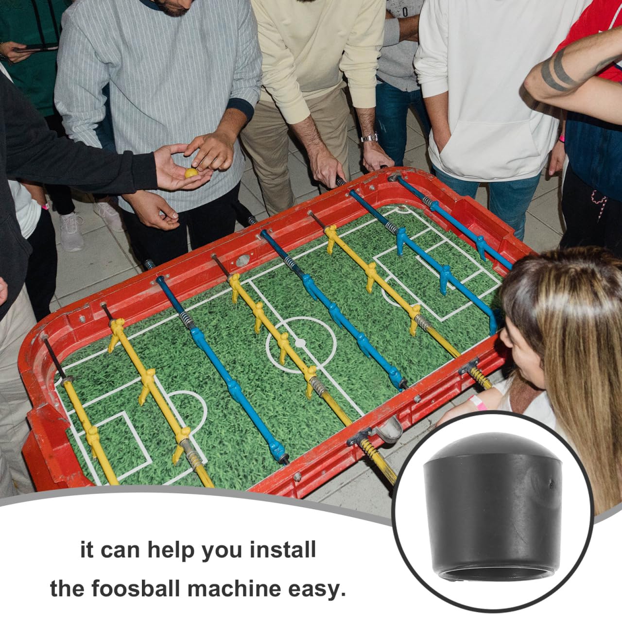 Tapones de seguridad para futbolín de 16 mm, accesorios de mesa para asegurar las barras y proteger al jugador