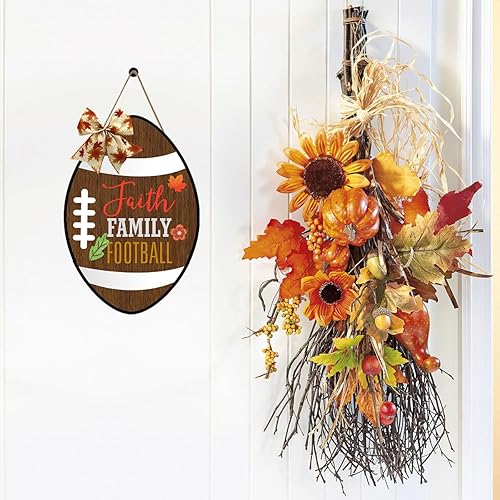 Miniatura 10 de Muroanmi Decoración de esqueleto de Halloween de 12 pulgadas, letrero de puerta de esqueleto, corona de puerta de calavera, letrero de bienvenida de