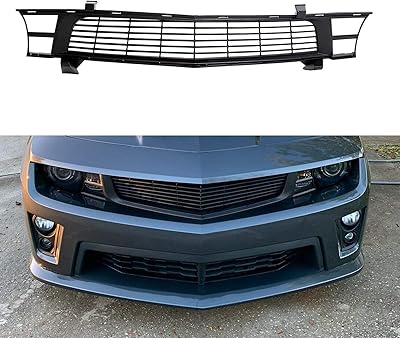 Front Heritage Bumper Upper Grille Compatible With 2010-2013 Chevrolet Camaro SS 1LT LT & 2012-2015 Camaro ZL1 Grill Mesh Replacement for Part #92208704