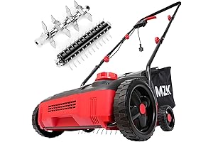 MZK 13-Inch Electric Dethatcher and Scarifier with Detachable Collection Bag