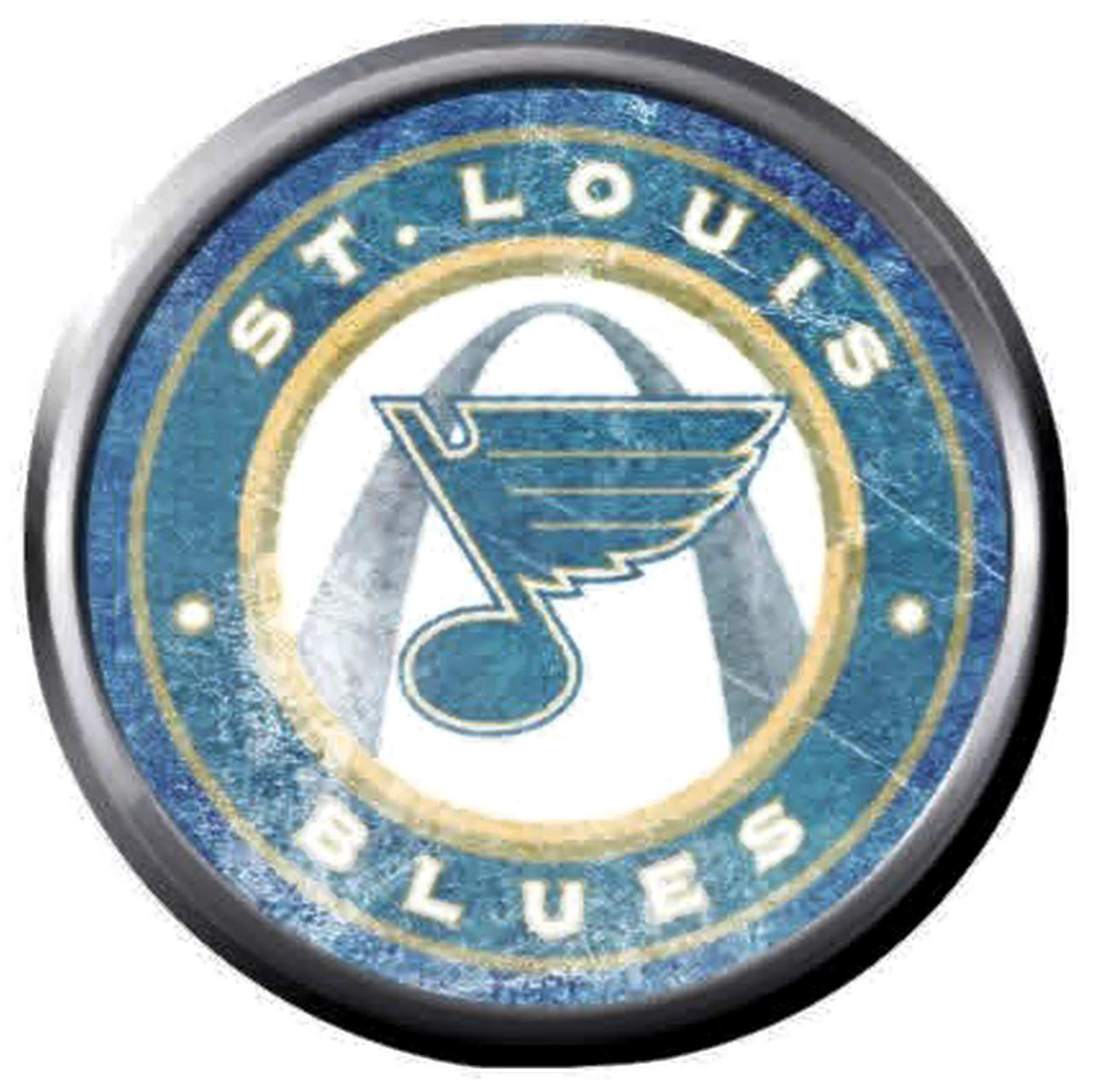 Center Ice Arena St Louis Blues NHL Hockey Logo Team Spirit 18MM - 20MM Fashion Snap Jewelry Snap Charm