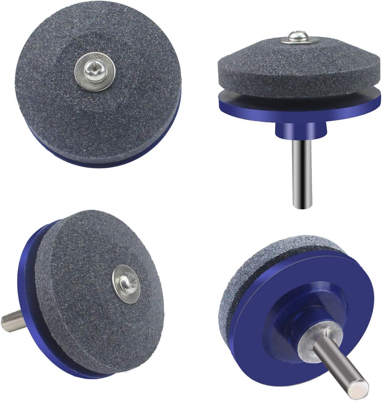 4 Pack Lawn Mower Sharpener Lawnmower Blade Sharpener Garden Tool for Power Drill Hand Drill