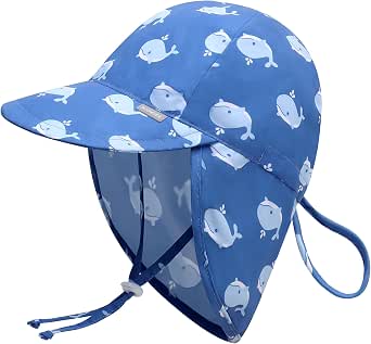Duoyeree UPF 50+ Baby Sun Hat, Ear & Neck Protection for Toddlers