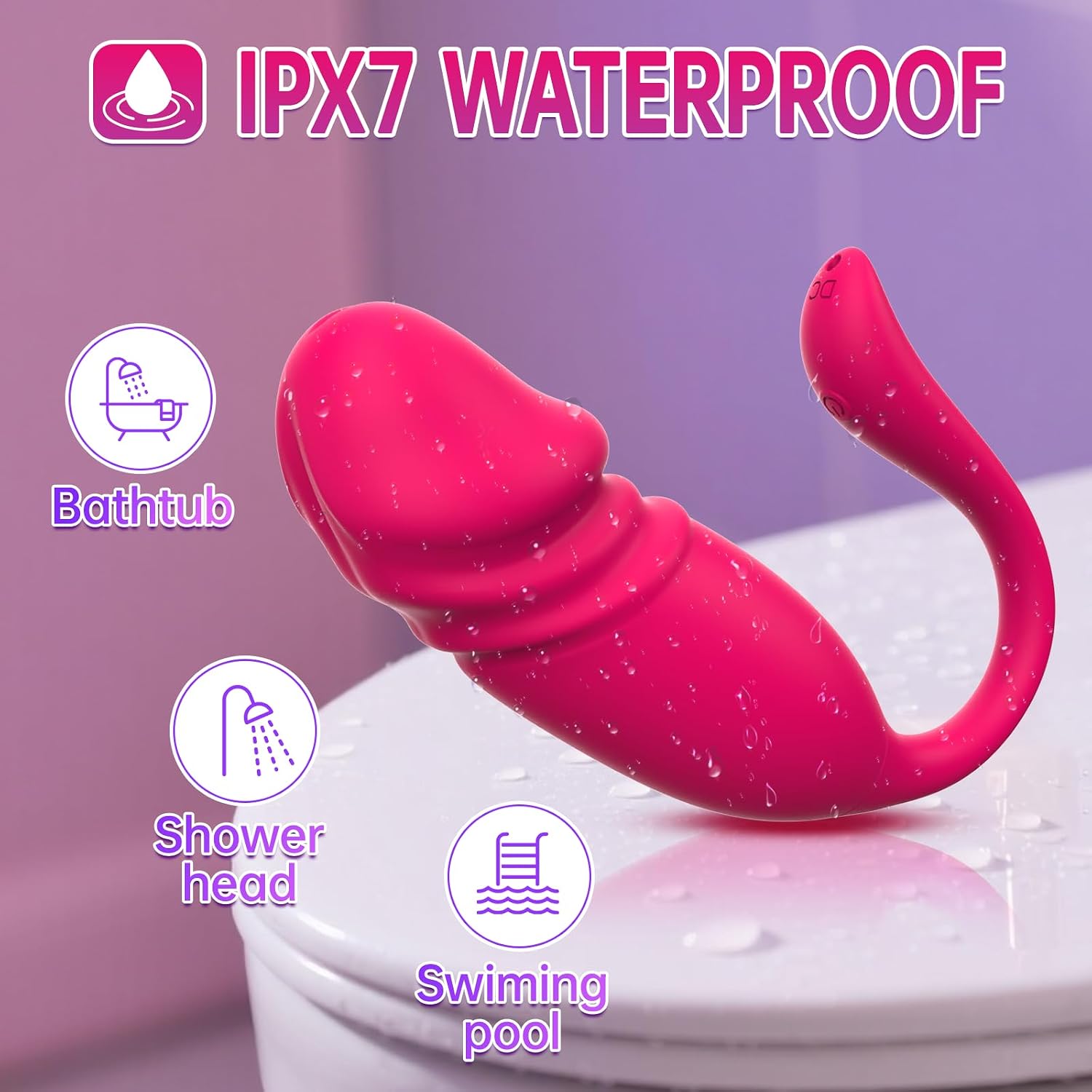 Vibrator Adult Sex Toys App Control G Spot Vibrators, Long Distance Egg Vibrator for Women, Rechargeable Wearable 9 Vibrations Modes Thrusting Dildo for Female and Couples Clitoral
