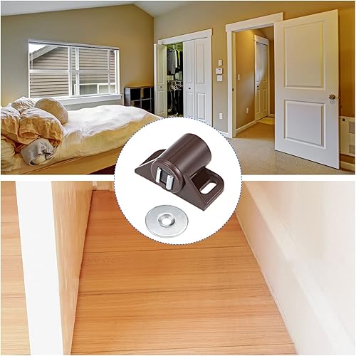 Miniatura 3 de Pestillos magnéticos (1.38 x 0.87 pulgadas), 2 unidades, cierre magnético de plástico para gabinete, para cajón de puerta de gabinete, decoración