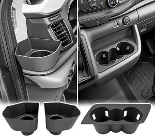 Cup Holder Coaster Fit for 2020-2026 Ford Transit Medium Center Console Cup Holder Mat Pad Inserts Interior CupHolder Liner for Ford Transit Accessories(Not Connect)