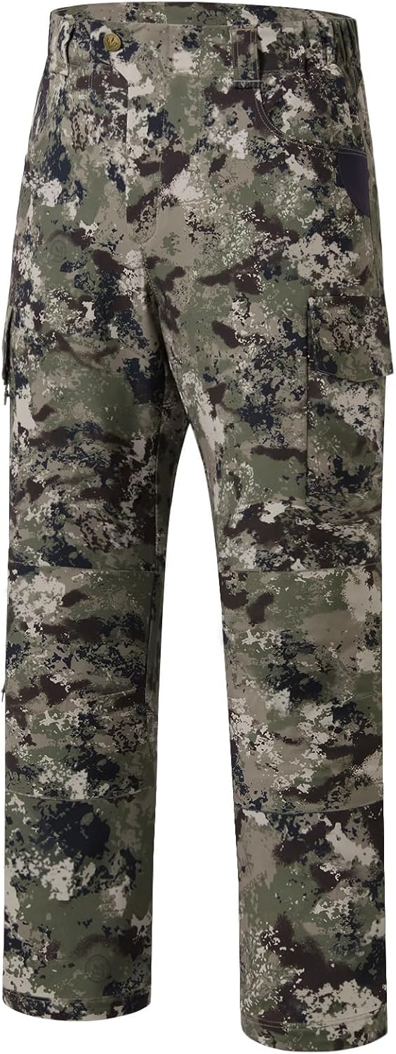 BASSDASH Invis Men’s Stretch Hunting Pants Water Resistant Camo Fishing Pant