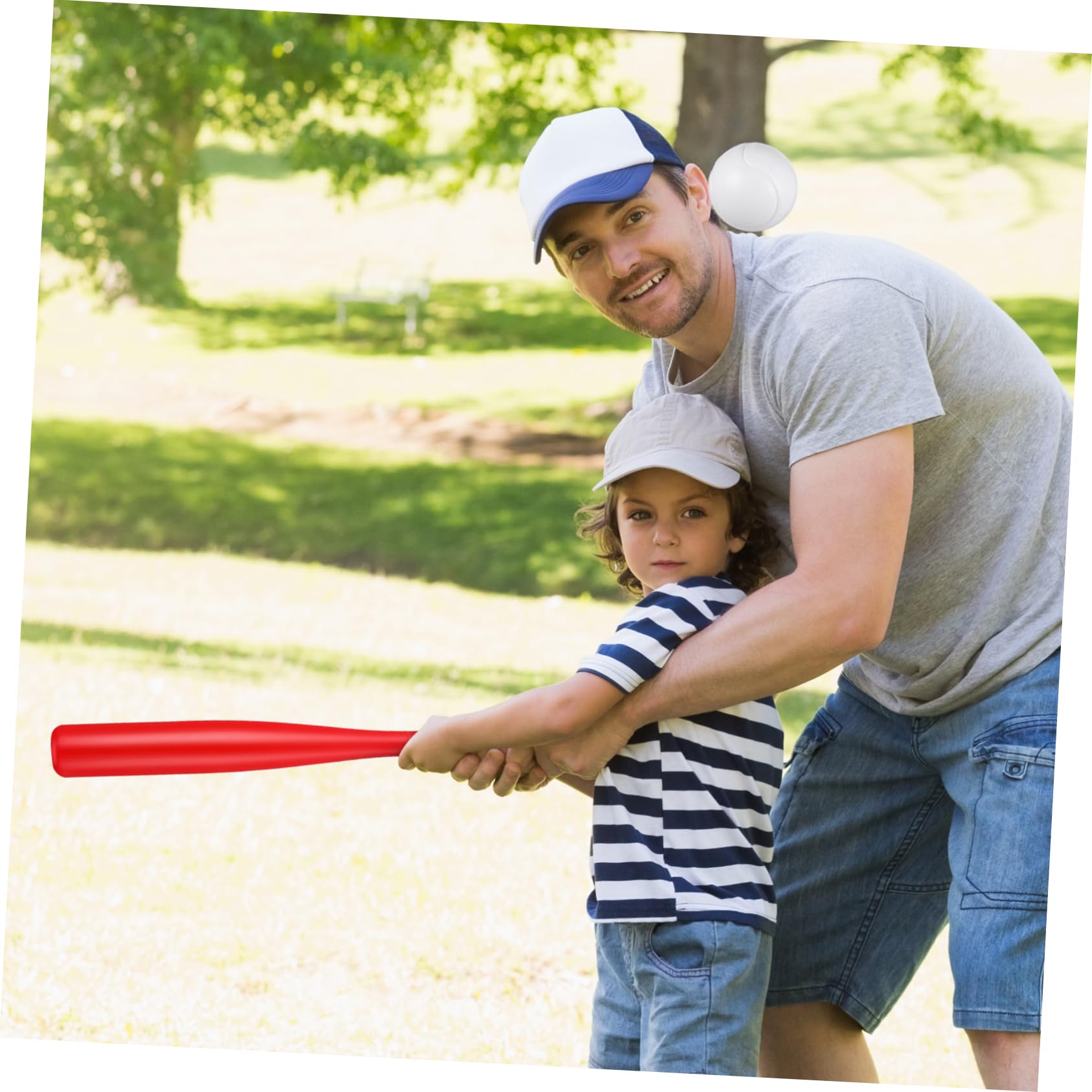 VICASKY Jouets De Baseball pour Garçon Et Filles Kit Extérieur 6 Pièces Plastique Léger Jeu Interactif Coordination Main-Pied Activité Parents-garçon Et Filles
