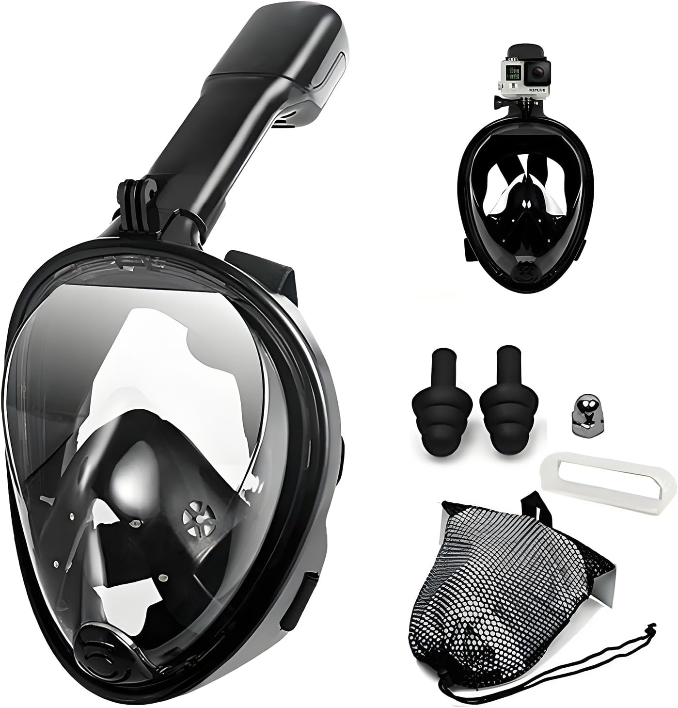 Full Face Dry Snorkeling Mask, Suitable for Beginners Snorkeling Equipment, Free Breathing, 180 Degree Panoramic View, Anti Fog and Leak Proof, It’s The Best Gift for Summer.