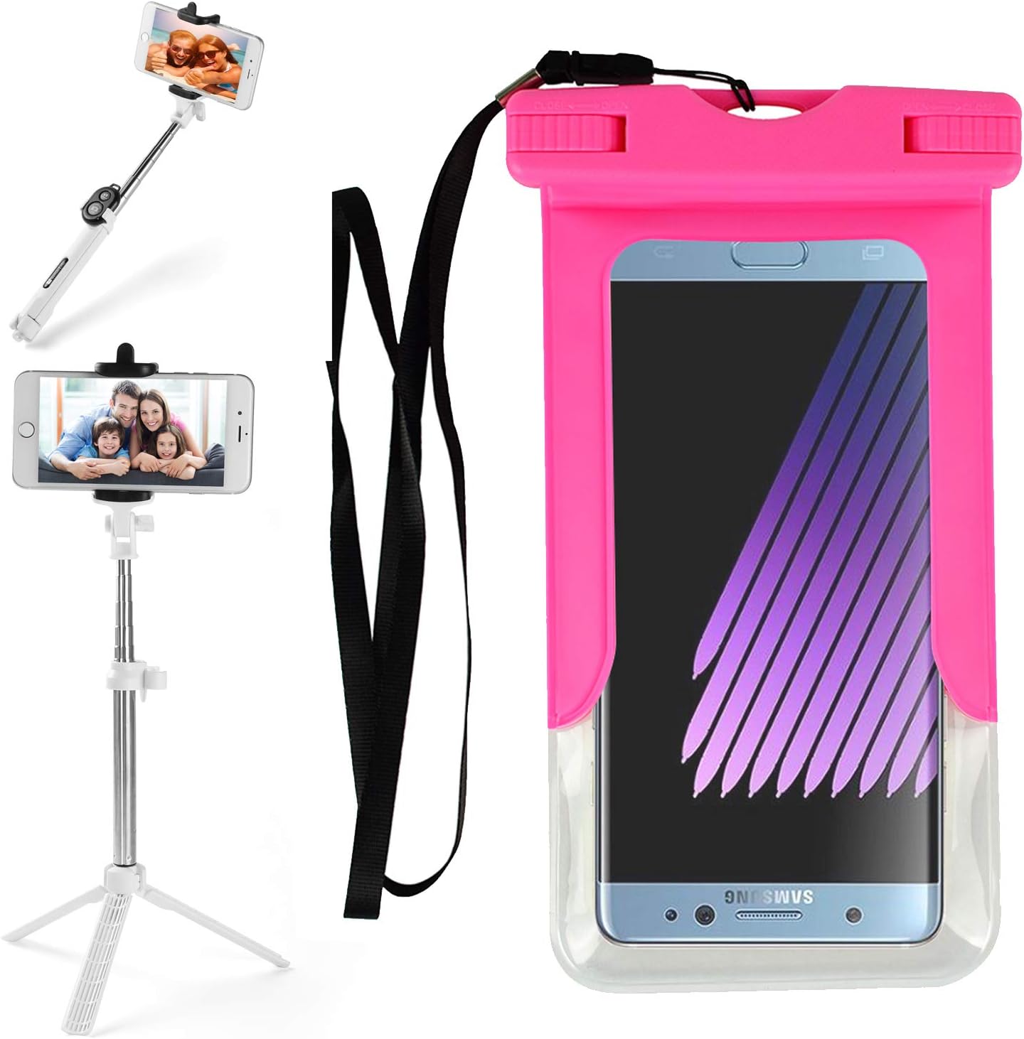 Waterproof Dry Bag Cell Phone Pouch (Pink) with Selfie