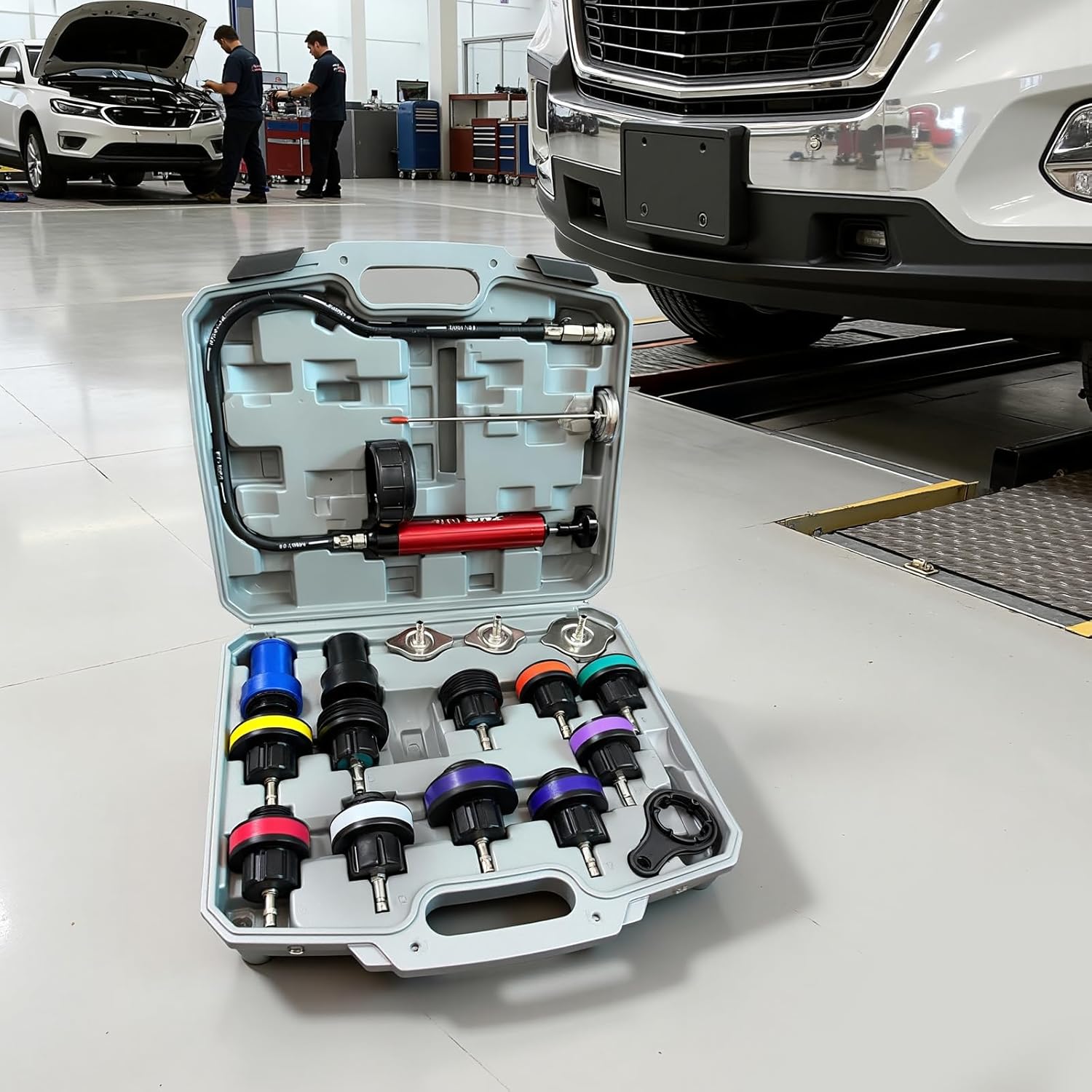 WNZ 18PC Coolant Pressure Tester Kit, Radiator Cooling System Pressure Tester Kit, Radiator Pressure Tester Kit