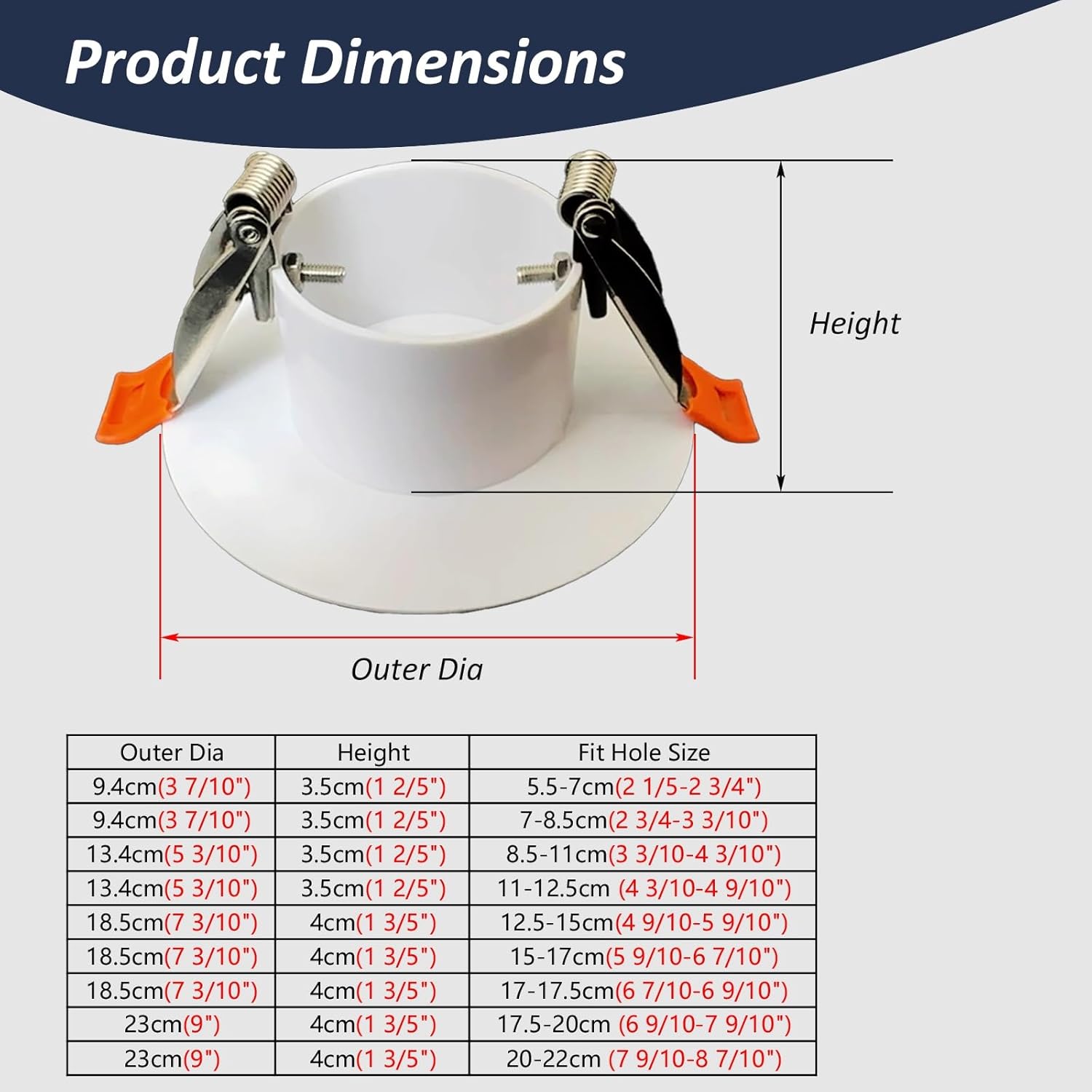 Spring Clips Ceiling Hole Cover for 2.2-8 in Round Hole Openings, Waterproof Small Access Panel Sturdy ABS, Easy to Install Decorative Round Wall Plate Cover(1 pc,125-150mm(4.9"-5.9"))