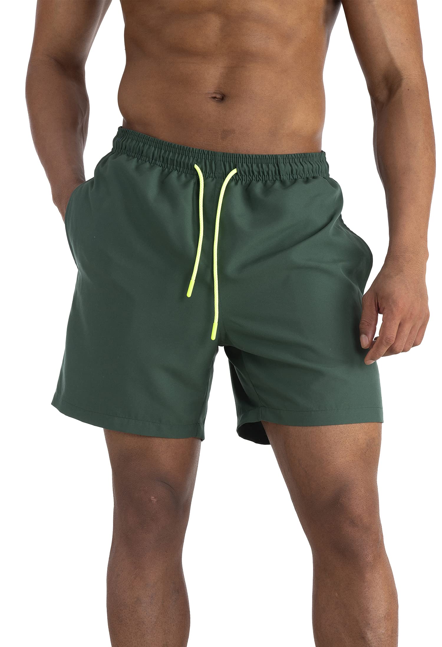 AITLGINVEN Men's Swim Trunks Swimwear Sports Shorts with Pockets