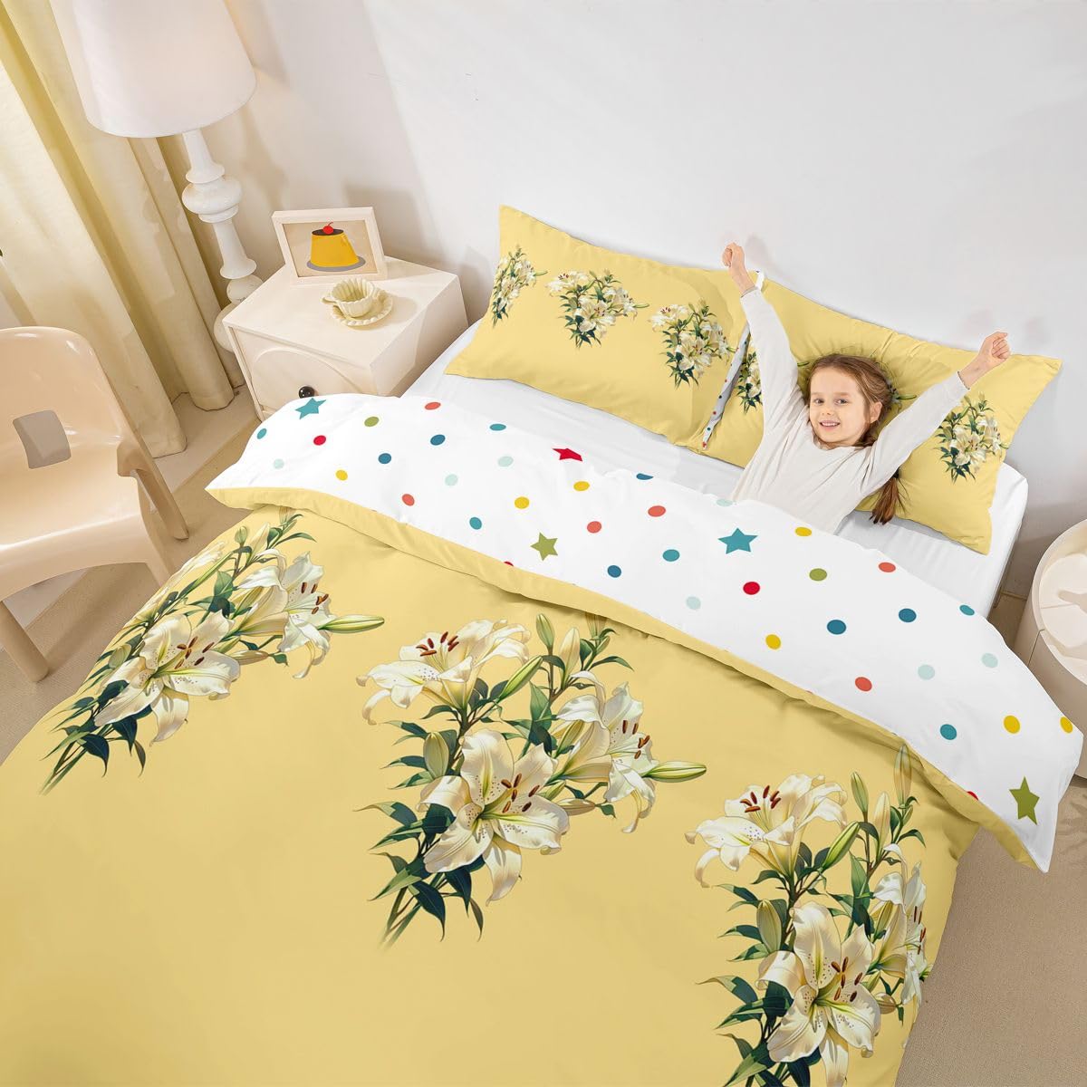 Homewish Ogrodowe kwiaty super king poszewka na kołdrę rustykalny dom wiejski dziki kwiat zestaw pościeli dla dorosłych nastolatków kobiet vintage estetyczna poszewka na kołdrę boho elegancka