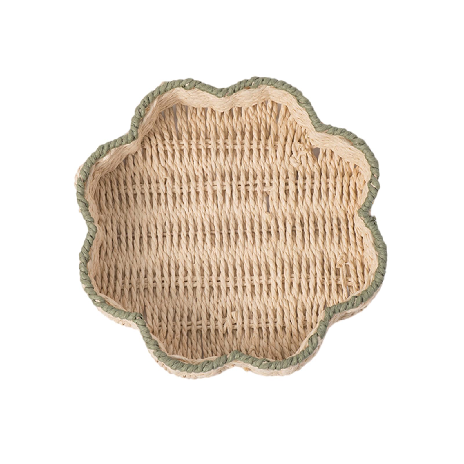 Woven Paper Rope Storage Bin Simplistic Designs Paper Rope Basket Sturdy Storage Bins for Bedroom Living Room Basket