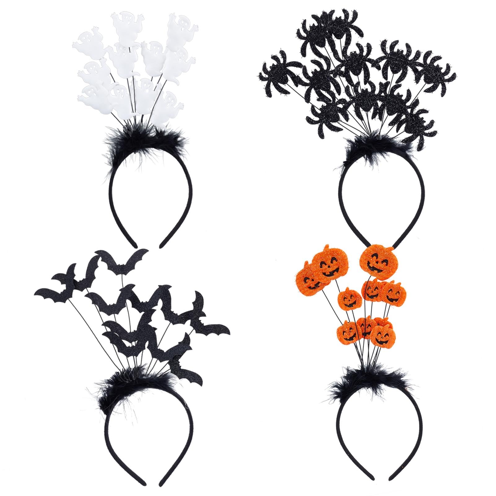 Serre têtes Halloween fantômes et citrouilles pour compléter un costume cosplay rapidement
