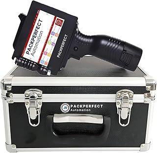 PACKPERFECT Automation Handheld Thermal Inkjet Printer 12.7mm | Thermal Printing for Food Packets & Logos 300 DPI, Date & Barcode Printer for Bags & Plastic Surfaces