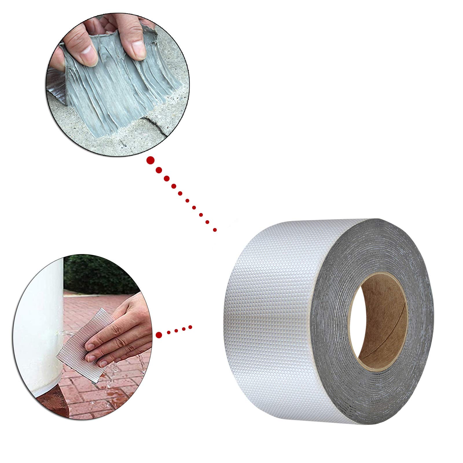 Cinta impermeable de butilo, para cinta de reparación de tuberías con fugas, cinta de reparación súper impermeable, para sellado de ventanas y tuberías, toldo, cinta de sellado de fugas en el techo,