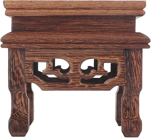 Miniatura 4 de Mini soporte de exhibición de taburete de madera de estilo chino, estante de exhibición de macetas de jardín, soporte decorativo para elevador de