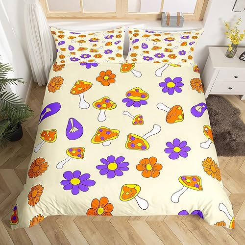 Vista 10 de Feelyou Juego de ropa de cama de coche de dibujos animados para niños y niñas, juego de funda de edredón de coche vintage, funda de edredón de tren