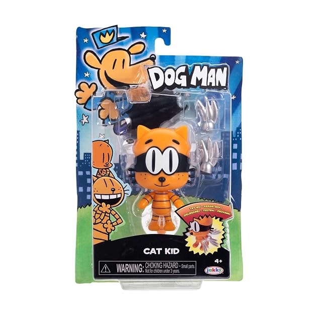 Foto 3 de 8 de Dog Man Cat Kid Action Figure Figura articulada Cat Kid Dog Man de 13 cm con Accesorio Inspirado…