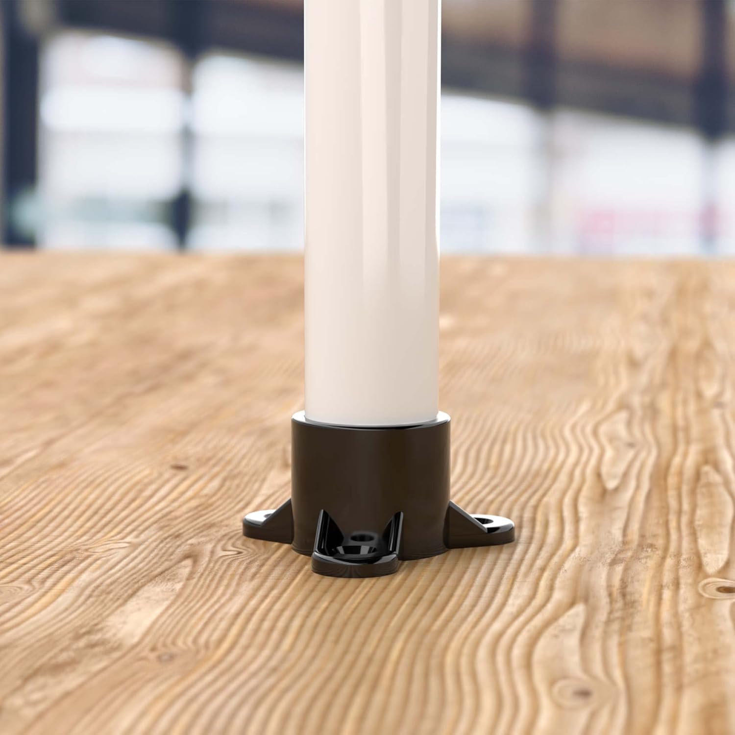 FORMUFIT F034ECT-BK-10 3/4" Furniture Grade Table Screw Cap in Black, 1.05" ID, PVC (Pack of 10)