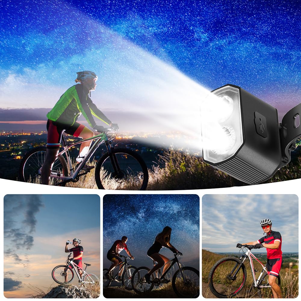 2Pcs Bike Safety Warning Light Bicycle Tail Light USB Ricaricabile in Lega di Alluminio LED Bike Light per MTB Night MTB Road Bike Cycling