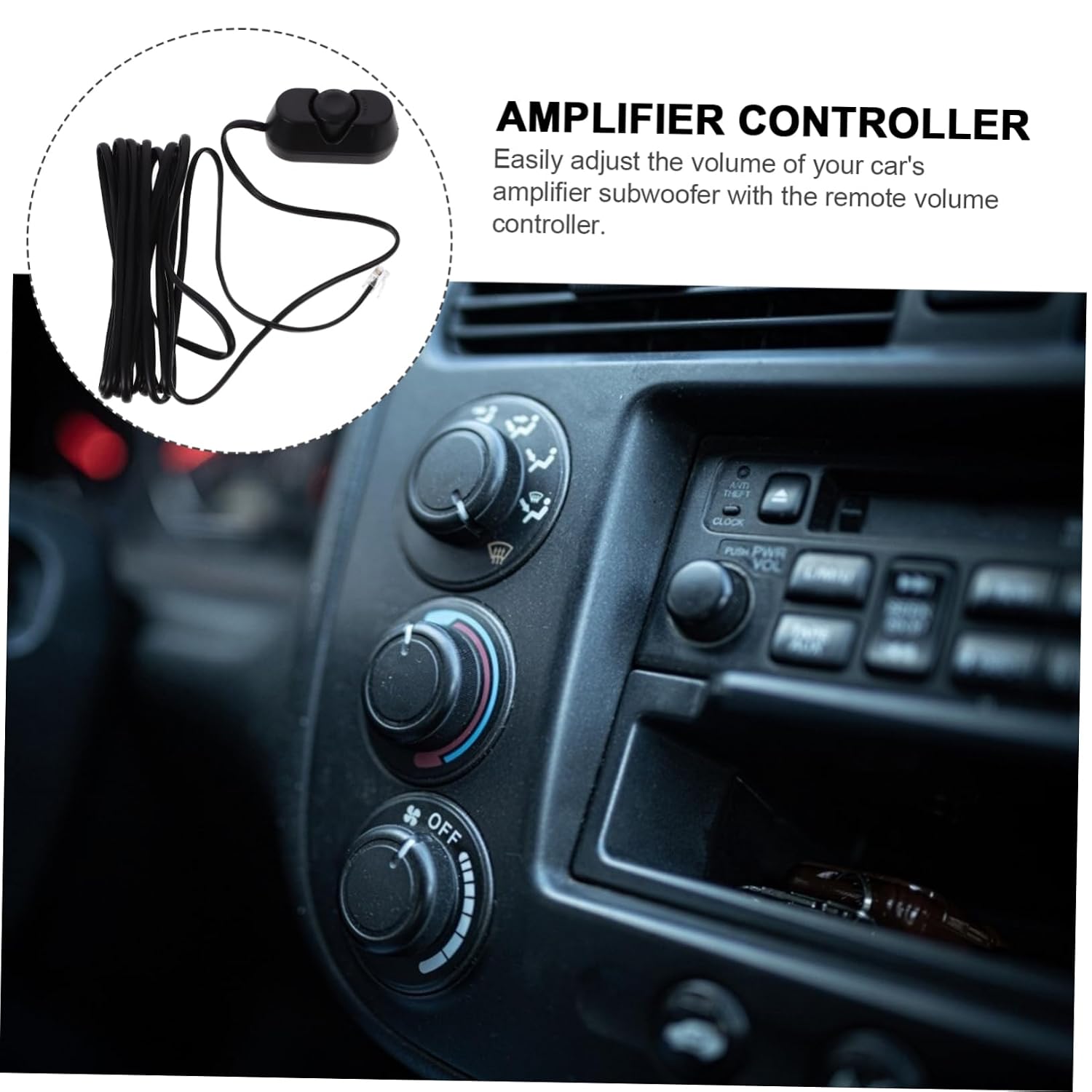 PartyKindom Power Amplifier Controller Volume Knob Subwoofer Tuner Inline Volume Control for Automotive Supply