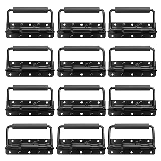 GENHAKON 12 PCS Chest Handles, Spring Loaded Case Handle, Wardrobe Handle, Cabinet Pull Handle for Musical Instrument Products Such As Box Guitar Speakers, Drum Set Speakers, etc