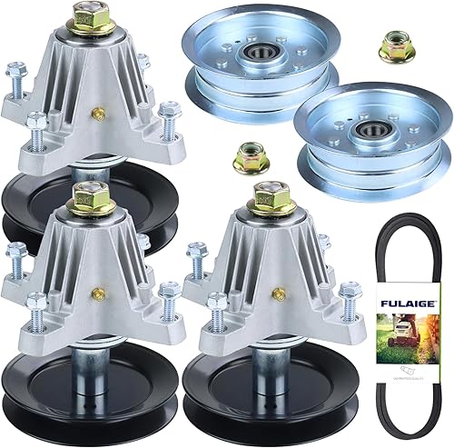 Paquete de 3 conjuntos de husillo 918-06980 con polea tensora 756-05034A 954-04077A, correa que reemplaza 918 06980 91806980 618-06980 para Cub