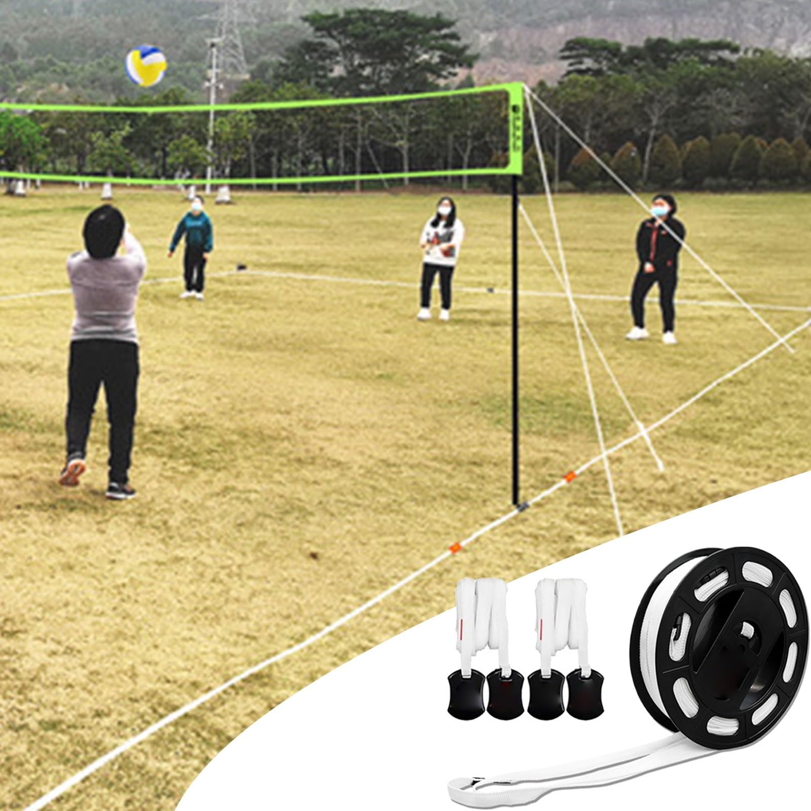 Générique Badminton-Feld-Linien – Grenzmarker, Sport-Pickleball-Marker, 240 x 528 Zoll für Tenniszubehör im Freien