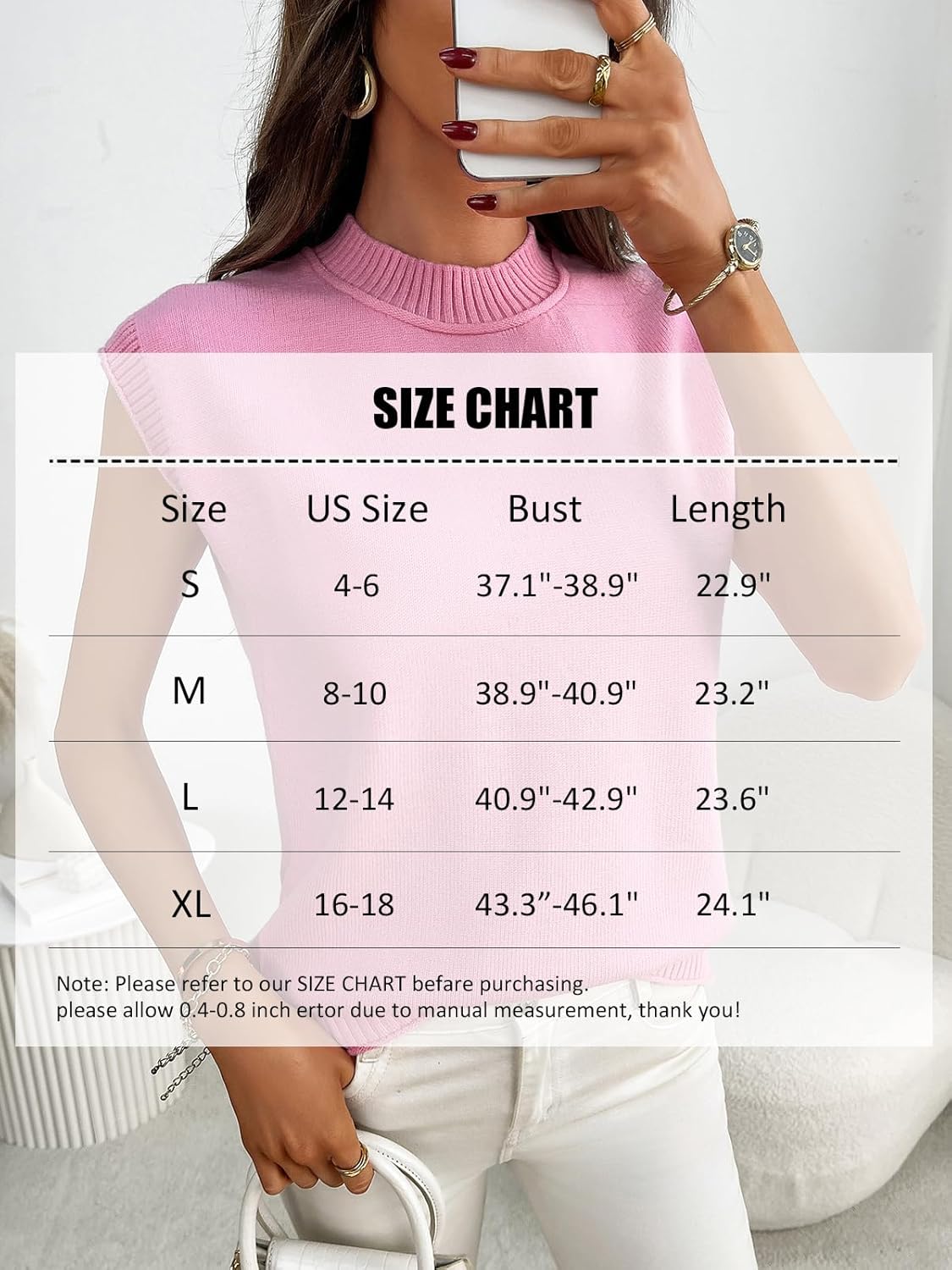 Wowcarbazole レディース ノースリーブ セーター ベスト 夏 カジュアル クルーネック キャップ スリーブ ゆったり ニ